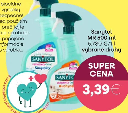 Sanytol dezinfekčný sprej na rôzne povrchy