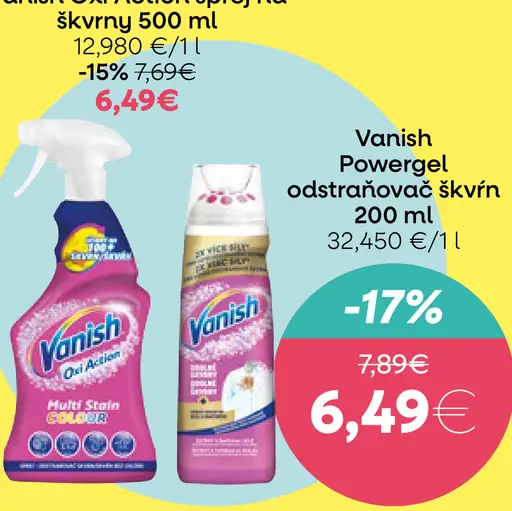Vanish Oxi Action Gélový odstraňovač škvŕn