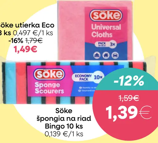 Soke špongia na riad Bingo