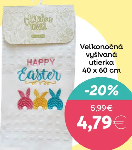 Veľkonočná vyšívaná utierka