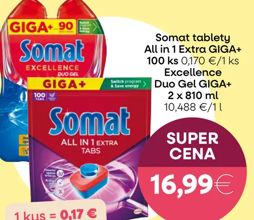 Somat tablety All in 1 Extra GIGA+, Excellence Duo GIGA+