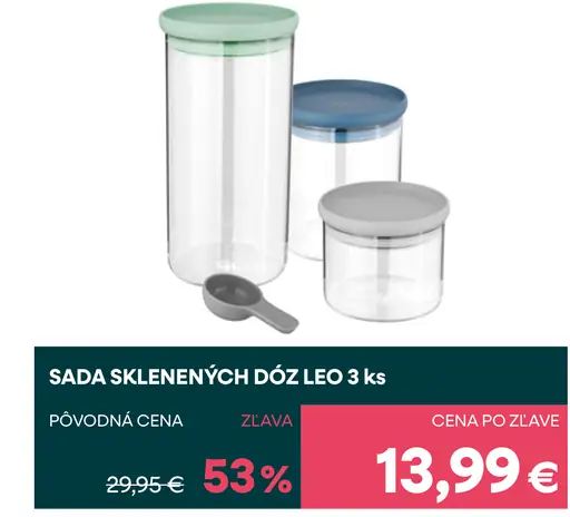 BergHOFF sada sklenených dóz Leo 3 ks