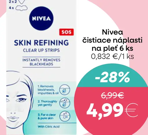 Nivea čistiace náplasti na pleť