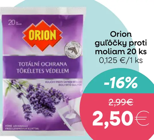 Orion guľôčky proti moliam