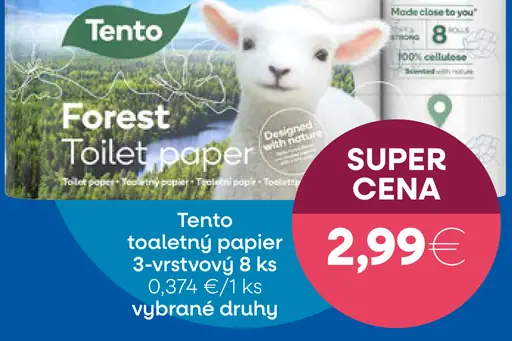 Tento Forest Toilet Paper toaletný papier 3-vrstvový
