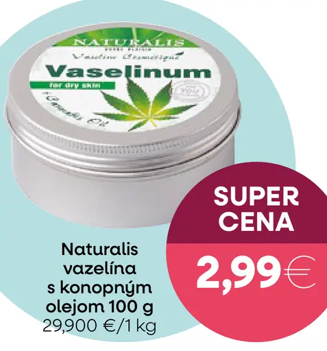 Naturalis vazelína s konopným olejom