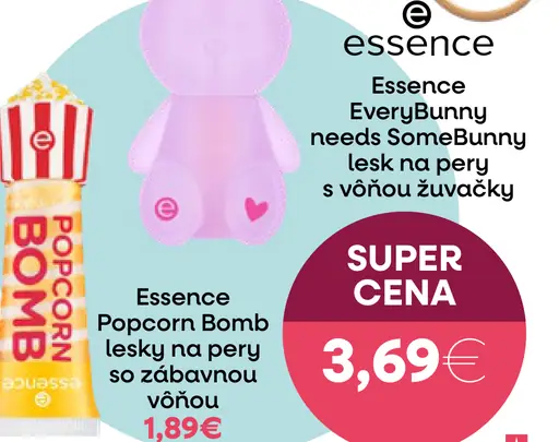 Essence EveryBunny needs SomeBunny lesk na pery so zvončekovou zubovou žuvačkou (limitovaná edícia)
