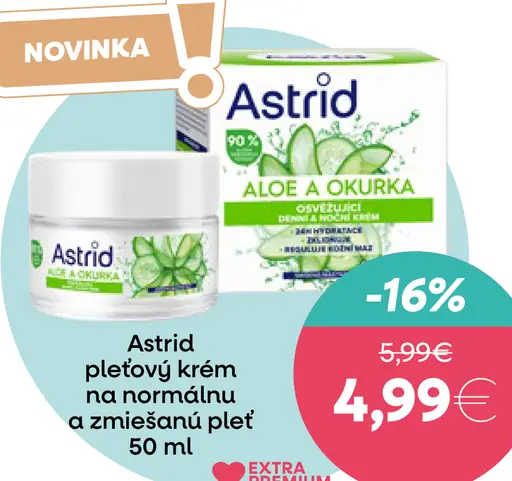 Astrid pleťový krém na normálnu a zmiešanú pleť
