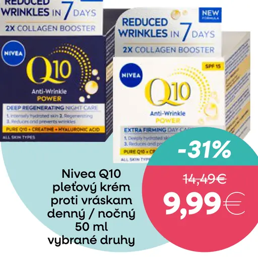 Nivea Q10 pleťový krém proti vráskam denný / nočný