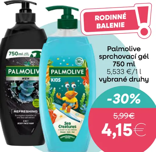 Palmolive sprchovací gél rodinné balenie