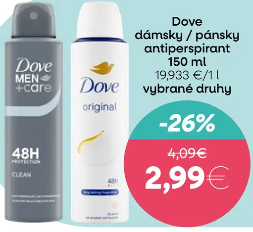 Dove dámsky / pánsky antiperspirant