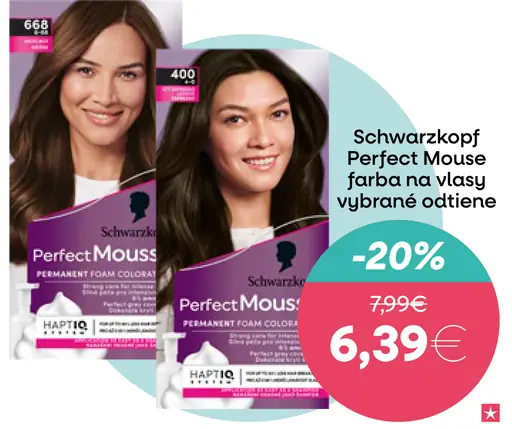 Schwarzkopf Perfect Mousse farba na vlasy vybrané odtiene
