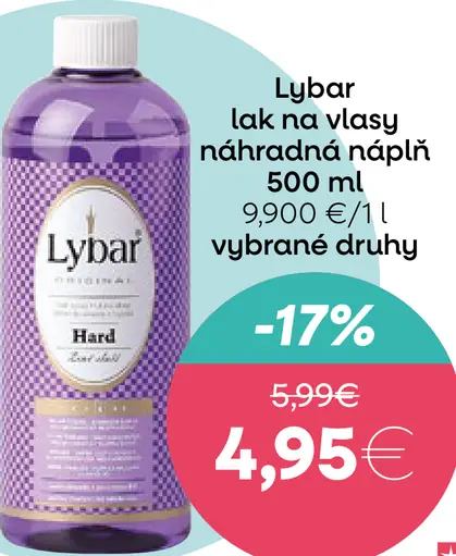 Lybar lak na vlasy náhradná náplň
