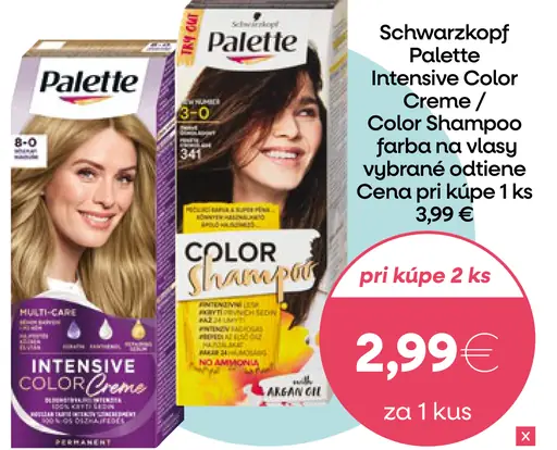 Schwarzkopf Palette Intensive Color Creme / Color Shampoo farba na vlasy