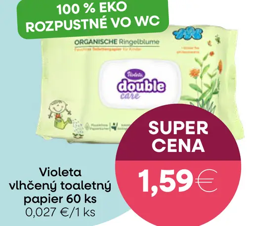 Violeta Hemo-care vlhčený toaletný papier