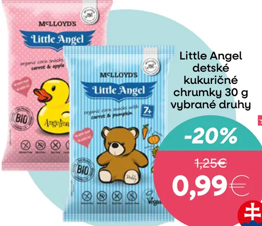 Little Angel BIO detské kukuričné chrumky