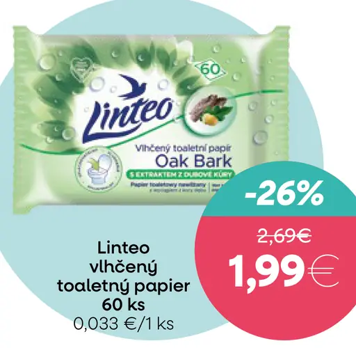 Linteo vlhčený toaletný papier Oak Bark