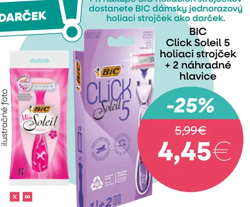 BIC Click Soleil 5 holiaci strojček a náhradné hlavice