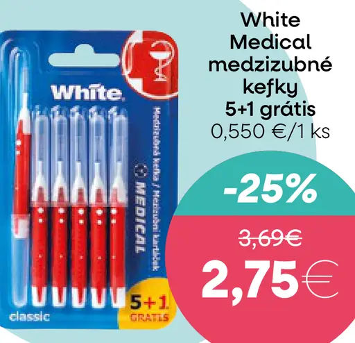 White Medical medzizubné kefky
