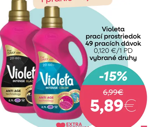 Violeta prací prostriedok