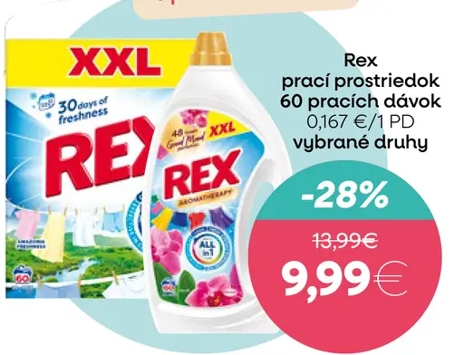 Rex prací prostriedok