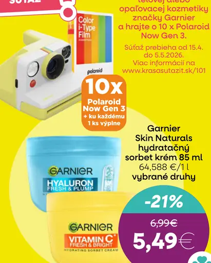 Garnier Skin Naturals Pure Active zmatňujúci hydratačný krém