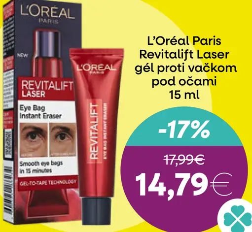 L’Oréal Paris gél proti vačkom pod očami Revitalift Laser