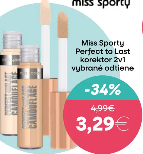 Miss Sporty Perfect to Last korektor 2v1