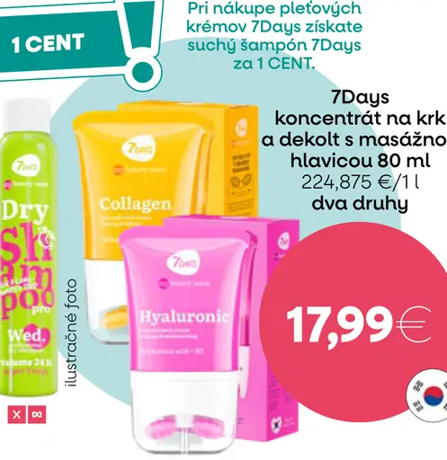 7DAYS Koncentrát na krk a dekolt s masážnou hlavicou