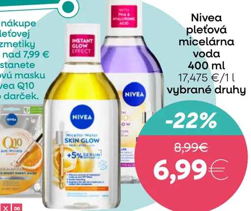 Nivea pleťová micelárna voda