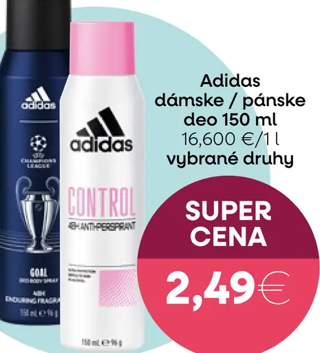 Adidas dámsky / pánsky deodorant