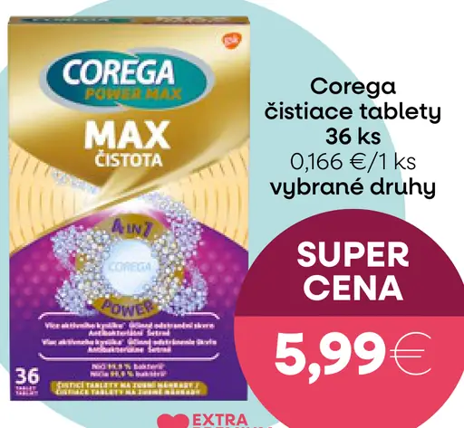 Corega čistiace tablety na zubné náhrady