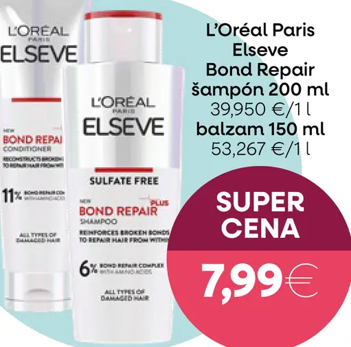 L’Oréal Paris Elseve Bond Repair šampón a balzam na vlasy