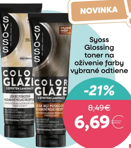 Syoss Glossing farba na oživenie farby vlasov
