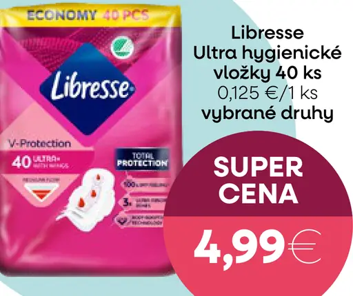 Libresse Ultra hygienické vložky vybrané druhy