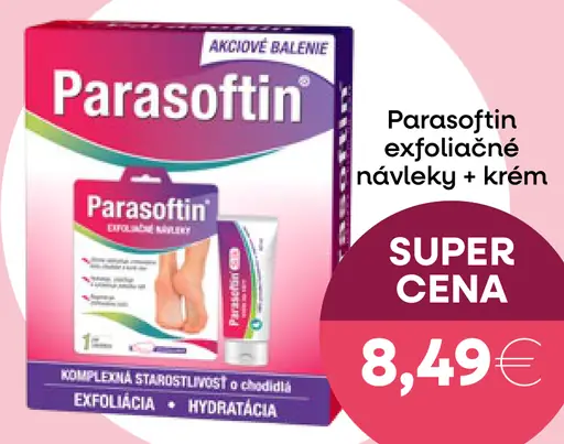 Parasoftin exfoliačné návleky + krém