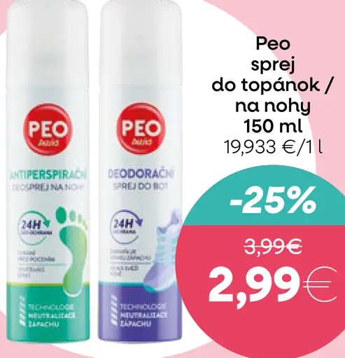 Peo sprej do topánok / na nohy
