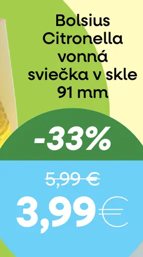Bolsius Citronella vonná sviečka v skle