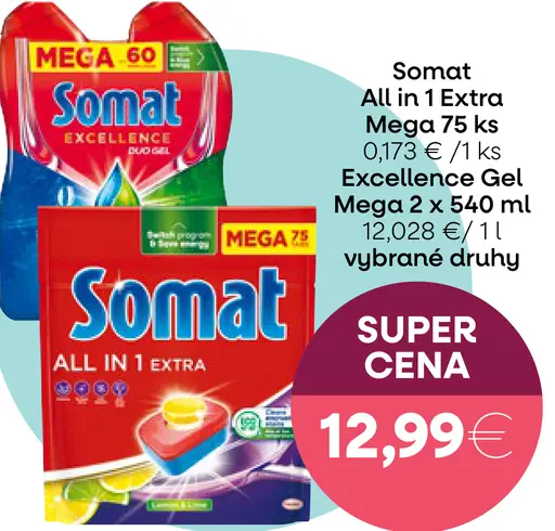 Somat Excellence Gel Mega 2×540 ml
