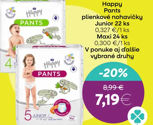 Happy Pants plienkové nohavičky Junior