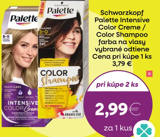 Schwarzkopf Palette Intensive Color Creme alebo Color Shampoo farba na vlasy vybrané odtiene