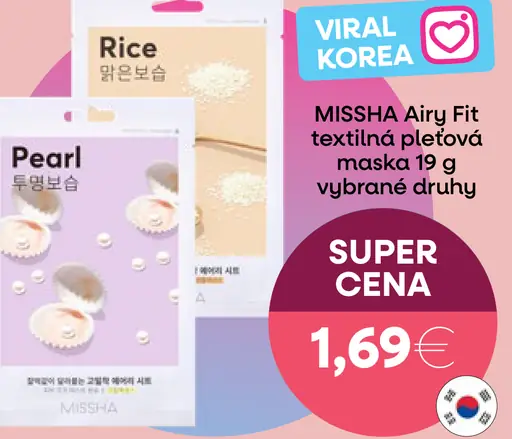 MISSHA Airy Fit textilná pleťová maska