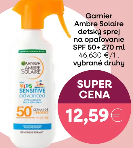Garnier Ambre Solaire detský sprej na opaľovanie SPF 50+