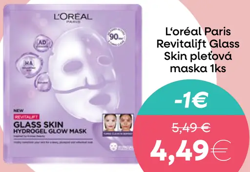 L’Oréal Paris Revitalift Glass Skin pleťová maska