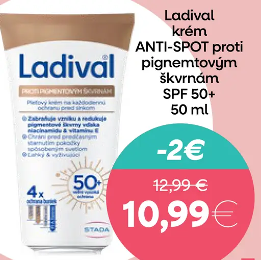Ladival krém ANTI-SPOT proti pigmentovým škvrnám SPF 50+