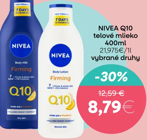 Nivea Q10 Spevňujúce telové mlieko