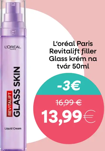 L’Oréal Paris Revitalift Filler Glass Skin krém na tvár