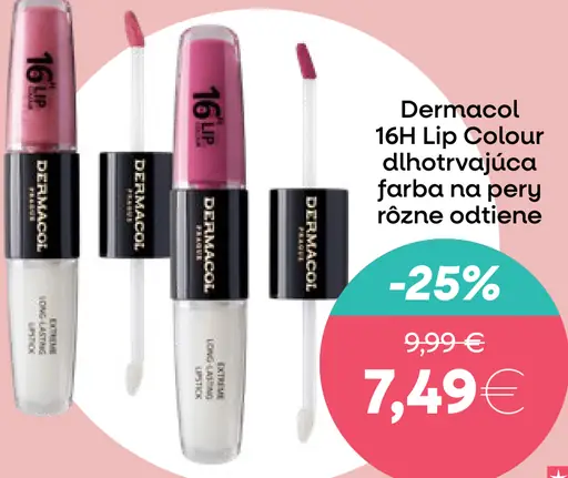 Dermacol 16H Lip Colour dlhotrvajúca farba na pery