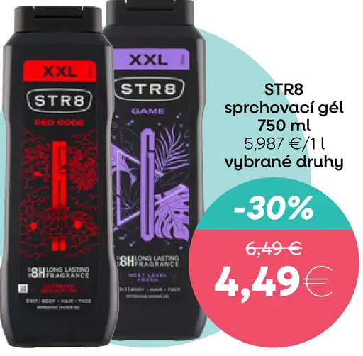 STR8 sprchovací gél vybrané druhy