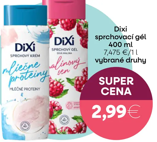 Dixi sprchovací gél vybrané druhy